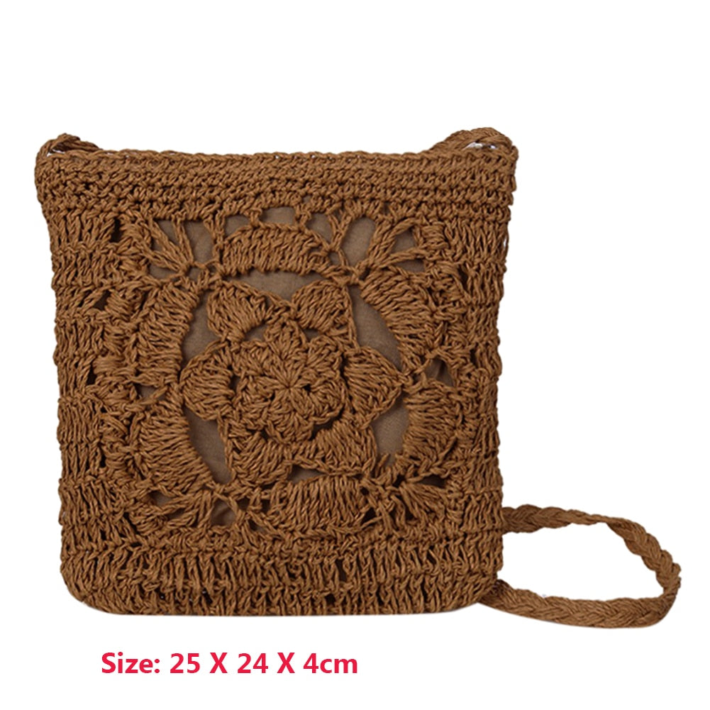 2024 Summer Straw Bags For Women Handmade Tassel Beach Bags Raffia Rattan Woven Handbags Female Vacation Crossbody Bags Clutch Type I 1