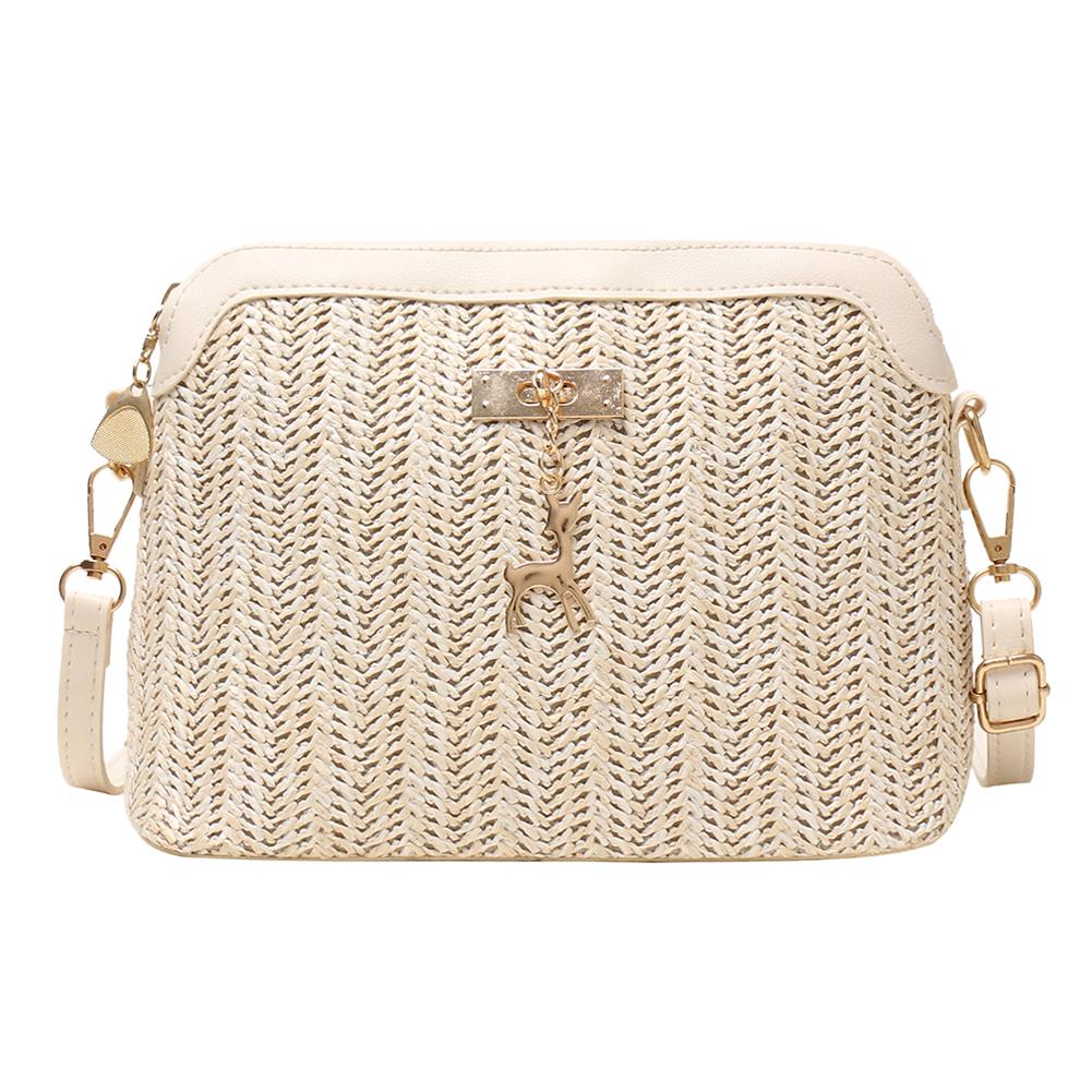 2024 Summer Straw Bags For Women Handmade Tassel Beach Bags Raffia Rattan Woven Handbags Female Vacation Crossbody Bags Clutch Type I