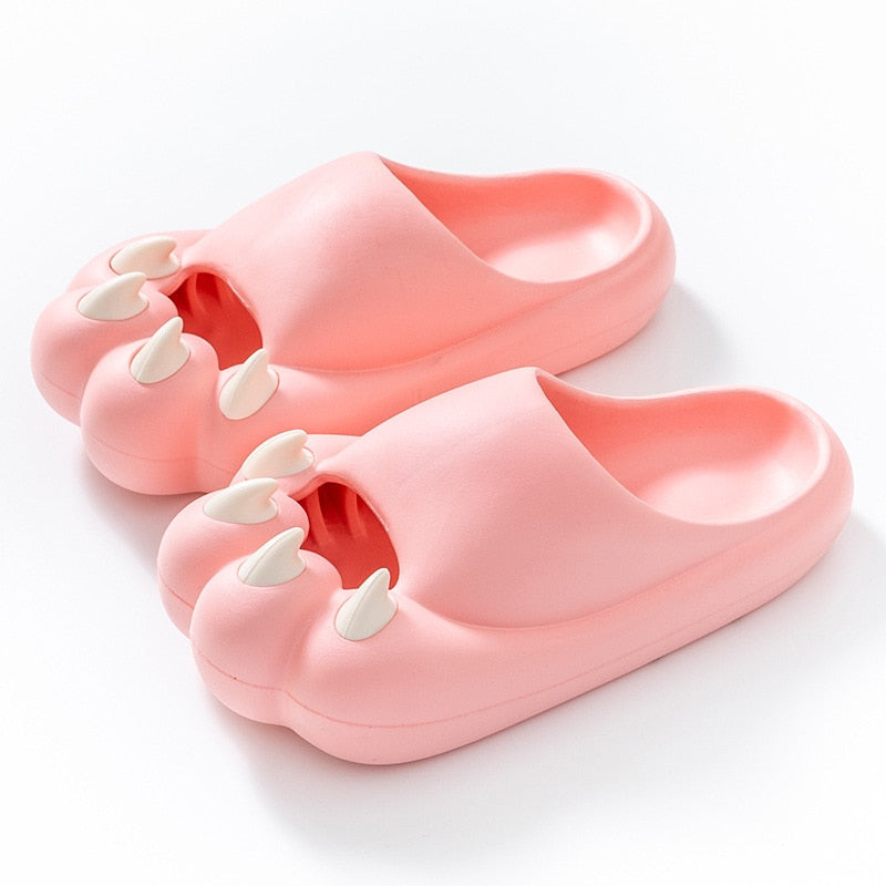 2024 Summer Women Eva Cloud Slippers Femme Cute Cat Claw Sense Indoor Home House Sandals Chinelo Nuvem Slides Pink