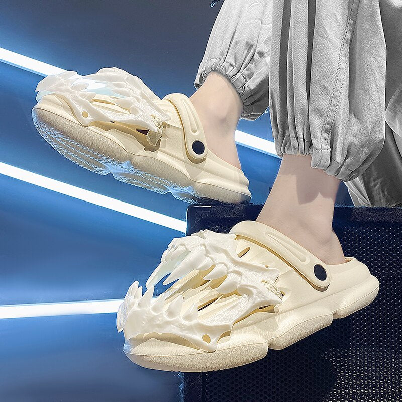 2024 Summer Women Men Sandals Light EVA Men's Casual Shoes Hole Shoes Clogs Lovers Home Garden Outdoor Male Beach Flat Slippers