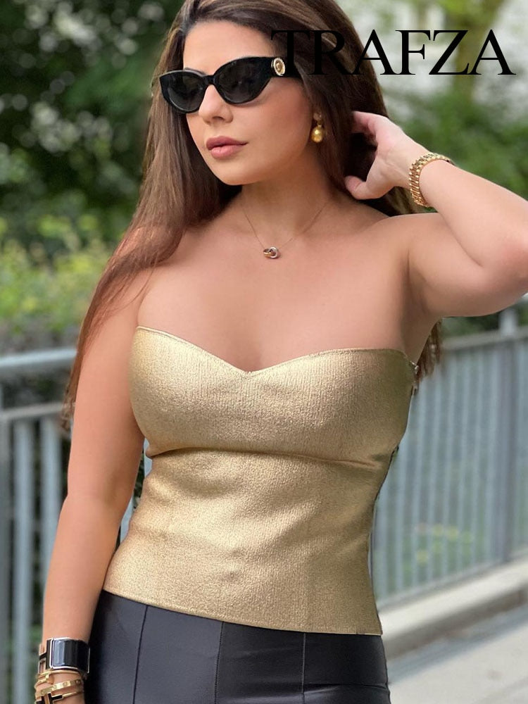 2024 Summer Women New Fashion Solid Backless Zipper Sexy Tank Tops Woman Sleeveless Female Chic Corset Camis Streetwear