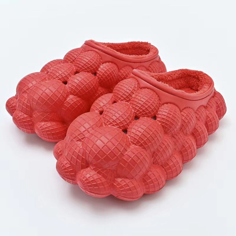 2024 Women Fashion Personality Indoor Bathroom Bubble Slides With Charms Men Lady Beach Thick Sole Massage Slippers