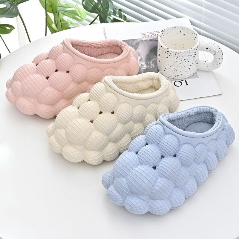 2024 Women Fashion Personality Indoor Bathroom Bubble Slides With Charms Men Lady Beach Thick Sole Massage Slippers