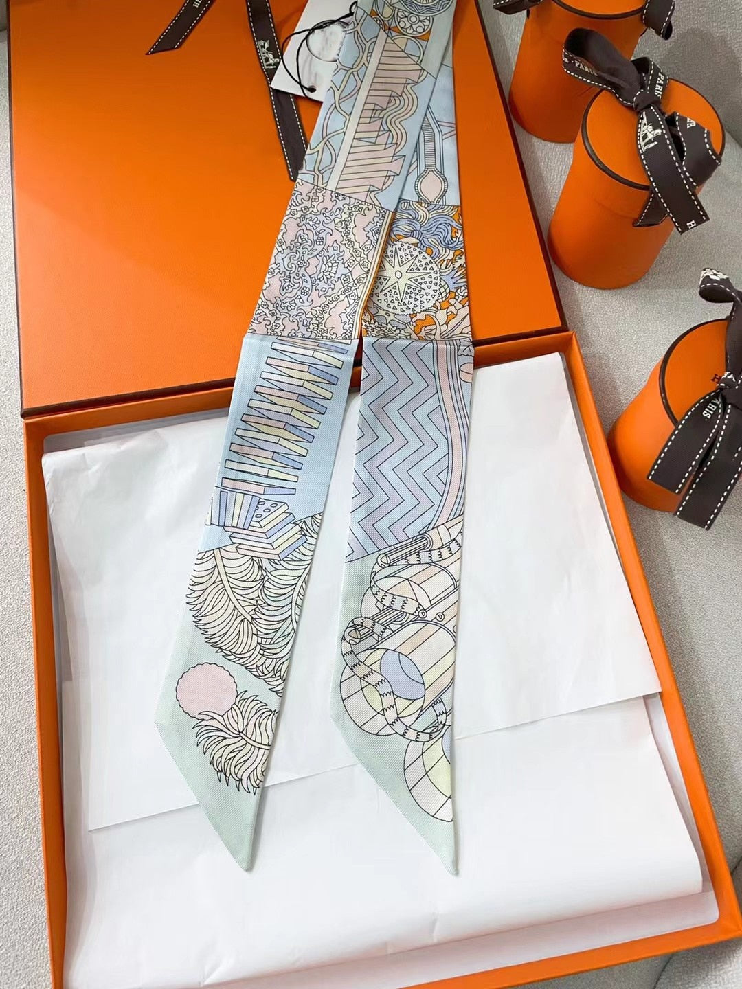 2024 new mulberry silk silk tie bag long silk scarf star internet celebrity same style suit scarf streamer headband 1 5X 86CM