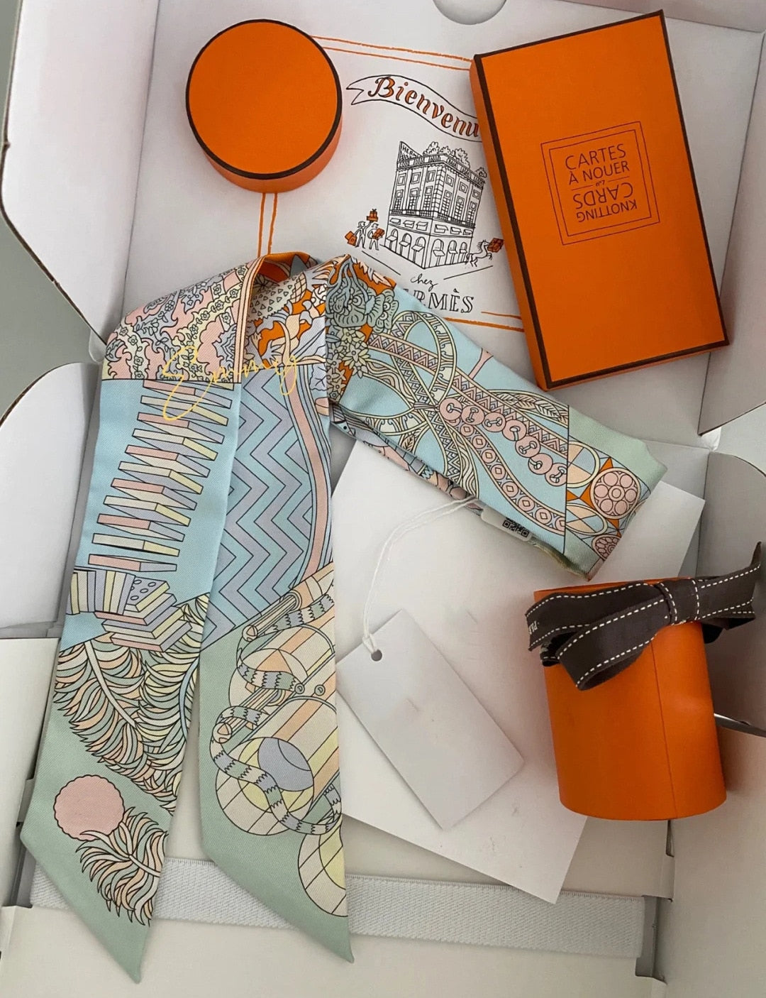 2024 new mulberry silk silk tie bag long silk scarf star internet celebrity same style suit scarf streamer headband