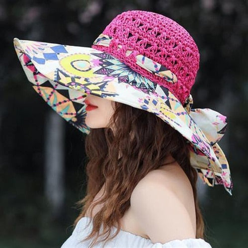 2024 new seaside hat summer beach hat female visor hat fashion fisherman&#39;s hat sunscreen sun hat anti-UV straw hats for women AMAIO