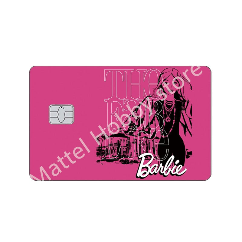 22 Models Barbie Cards Sticker Anime Fashion Y2K Girls Bank Credit Cards Cover Women Anti-Scratch Protection Stickers Film Decor barbie sticker 1