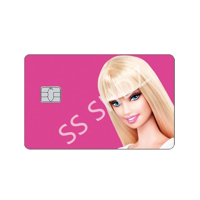 22 Models Barbie Cards Sticker Anime Fashion Y2K Girls Bank Credit Cards Cover Women Anti-Scratch Protection Stickers Film Decor new 6