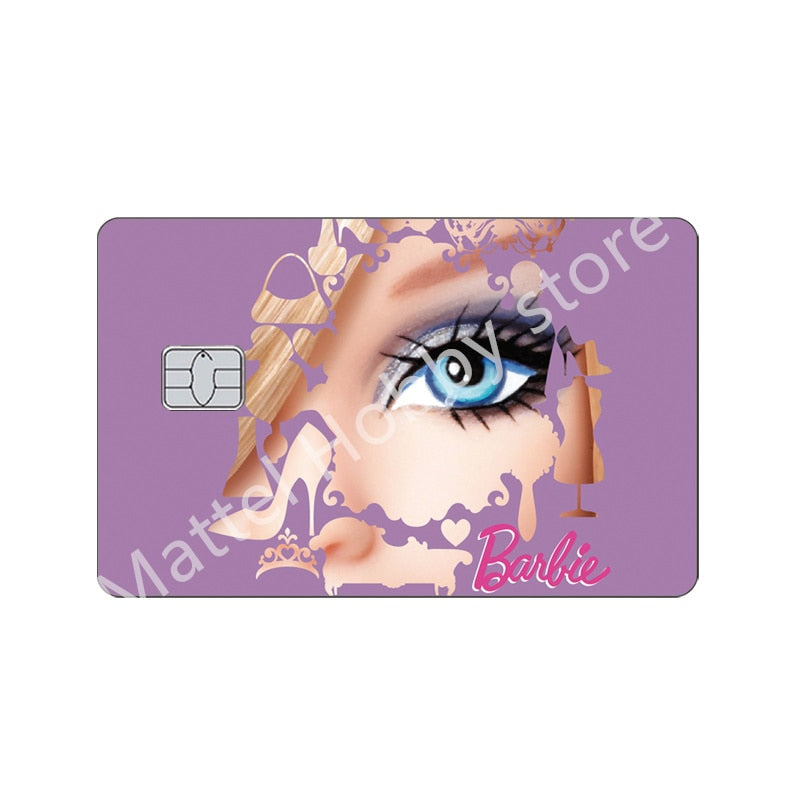 22 Models Barbie Cards Sticker Anime Fashion Y2K Girls Bank Credit Cards Cover Women Anti-Scratch Protection Stickers Film Decor barbie sticker 6