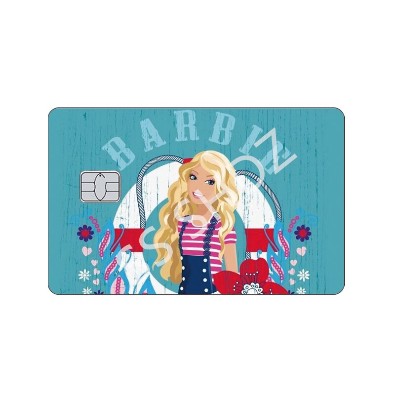 22 Models Barbie Cards Sticker Anime Fashion Y2K Girls Bank Credit Cards Cover Women Anti-Scratch Protection Stickers Film Decor new 5