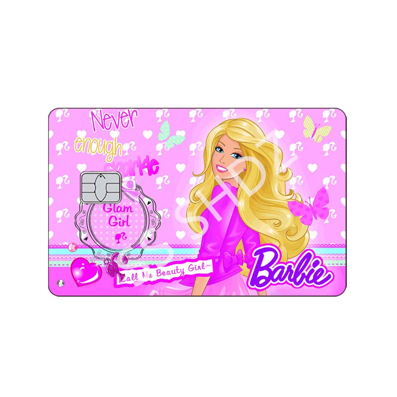 22 Models Barbie Cards Sticker Anime Fashion Y2K Girls Bank Credit Cards Cover Women Anti-Scratch Protection Stickers Film Decor new 9