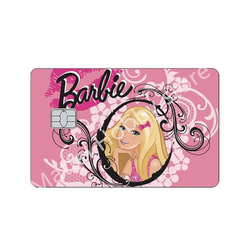 22 Models Barbie Cards Sticker Anime Fashion Y2K Girls Bank Credit Cards Cover Women Anti-Scratch Protection Stickers Film Decor barbie sticker 5