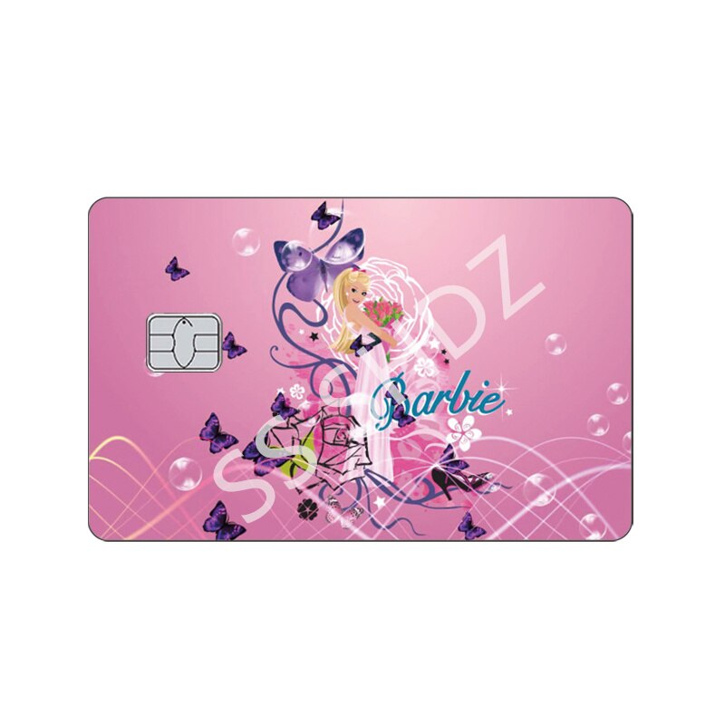 22 Models Barbie Cards Sticker Anime Fashion Y2K Girls Bank Credit Cards Cover Women Anti-Scratch Protection Stickers Film Decor new 3