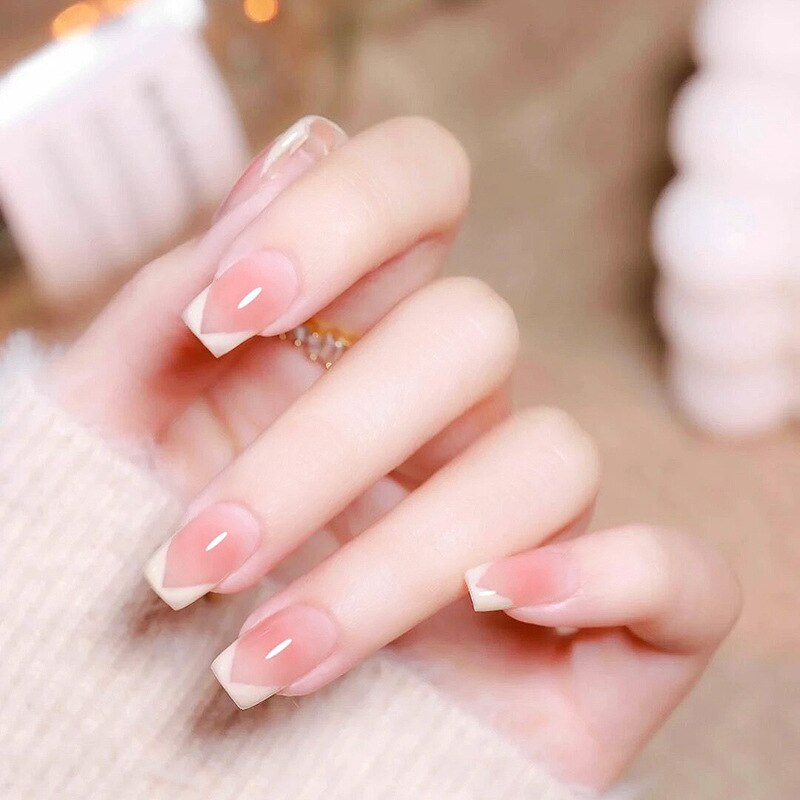 24Ps Childlike Fake Nails With Glue Cute Kawaii Personality Stick On Nails False Girls Short Press On Nail Art DIY Manicure Tool Nails With Glue Y30