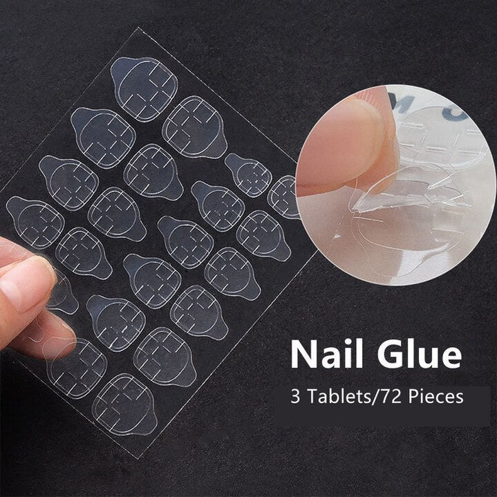 24pcs Girlish Colorful Graffiti Nail Art Fake Nails With Glue Pink Purple Short Press on False Nails With Wearing Tools Nail Glue