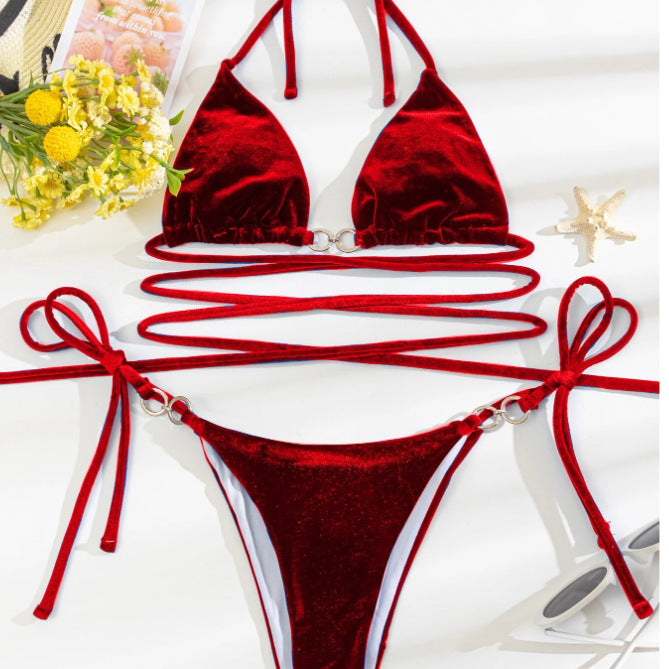 Система разделения сплошного цвета с женским горячим источником Sanya Holiday Swimsuit