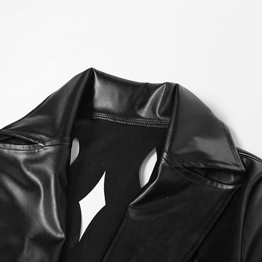 Women's Clothing Lapel Hollow Cardigan Trench Coat