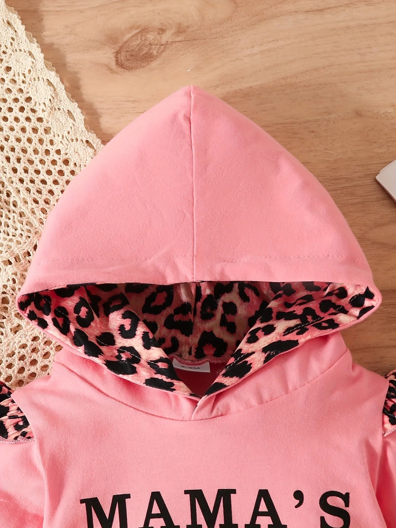 3 months to 3 years old baby girls casual leopard print fashion clothing letter print hoodie pant suit autumn and winter
