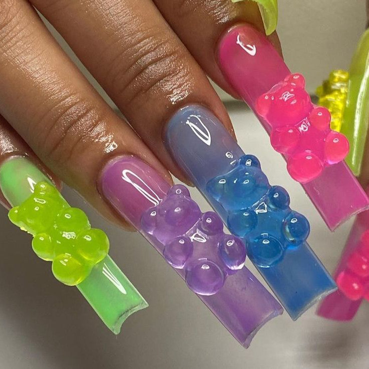 37style Sanrios Kuromi Hello Kitty My Melody Anime Y2k Europe and America Handmade Press on Nails Long Nails Design Manicure E