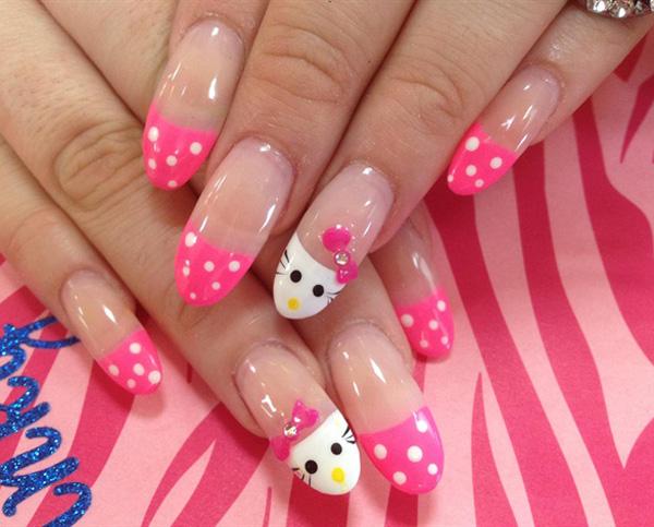 37style Sanrios Kuromi Hello Kitty My Melody Anime Y2k Europe and America Handmade Press on Nails Long Nails Design Manicure 8