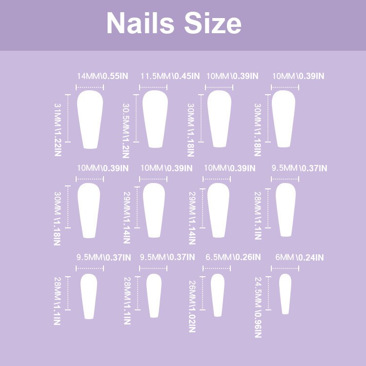3D fake nails accessories Ocean series wearing manicure mermaid nail patch long french coffin tips press on false nail supplies