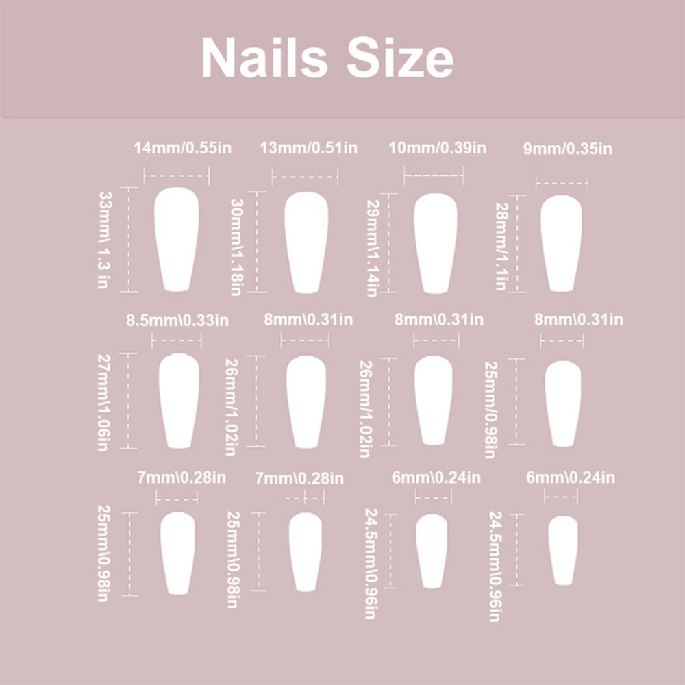 3D fake nails accessories long french coffin tips frog snake rose flower designs faux ongles press on acrylic false nail set