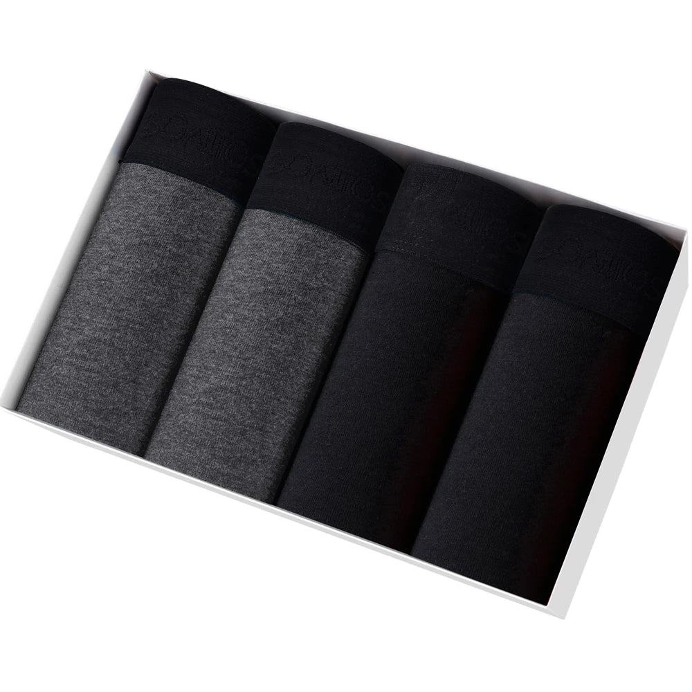 4pcs Boxers Men's Panties Underpants Man Boxer Underwear Cotton for Male Underpants Man Cotton Large Size Lot Soft B15 pack-18