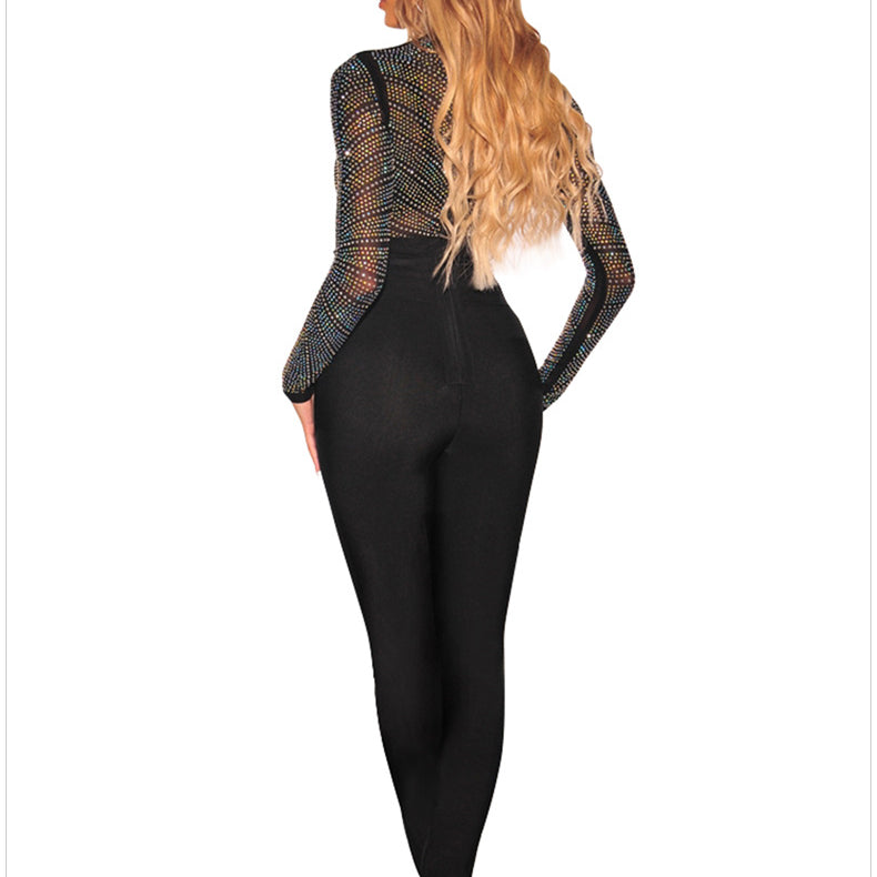 Tight leggings high neck long sleeves