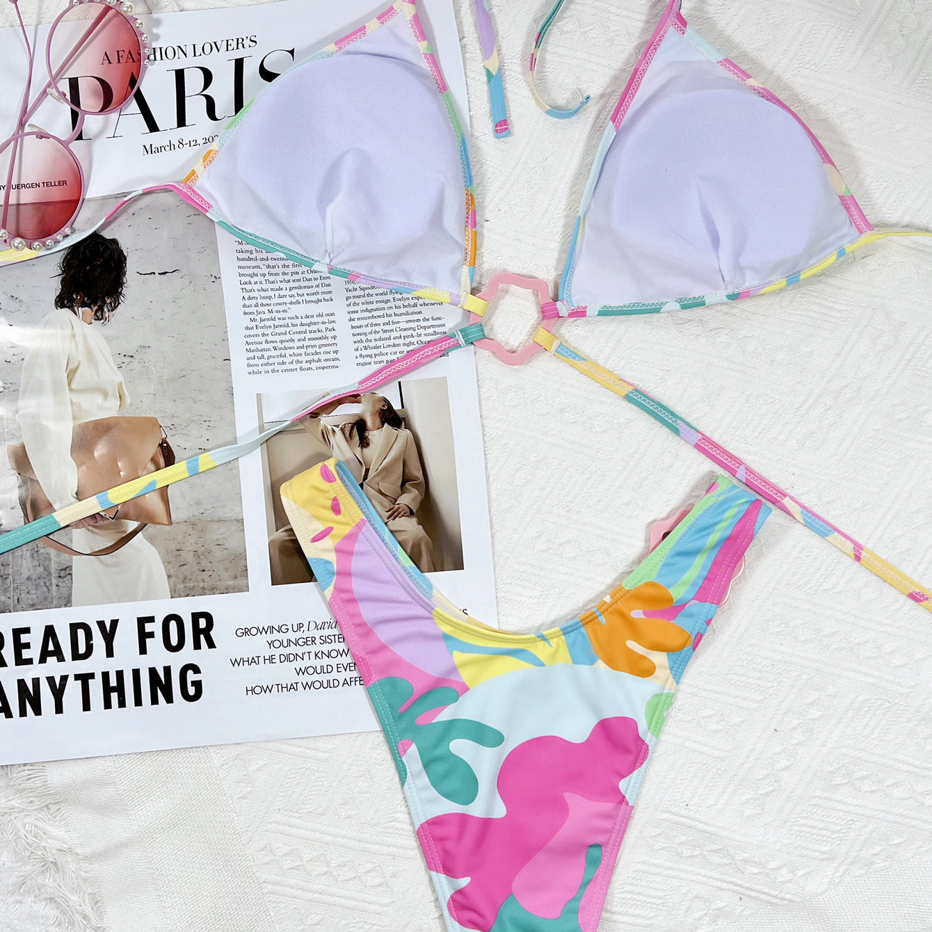 Women's Printed One-piece Outer Single Swimsuit