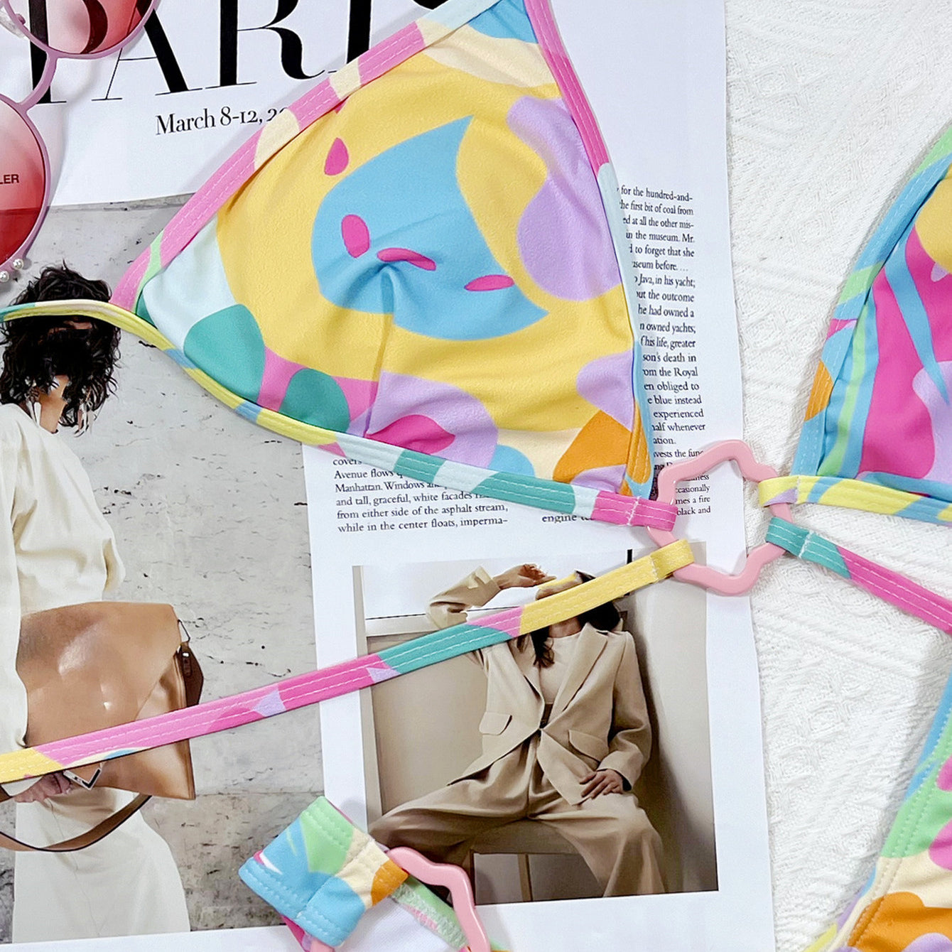 Women's Printed One-piece Outer Single Swimsuit