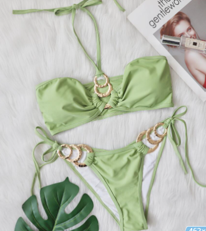 Swimwear Bikini Fashion Ladies European Green