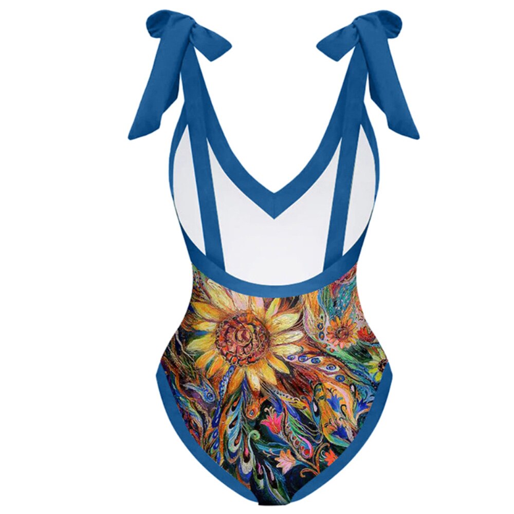 Women One Piece Swimsuit with Skirt Swimwear Cover Up Retro Holiday Beach Dress Backless Summer Elegant Surf Wear Bathing Suit