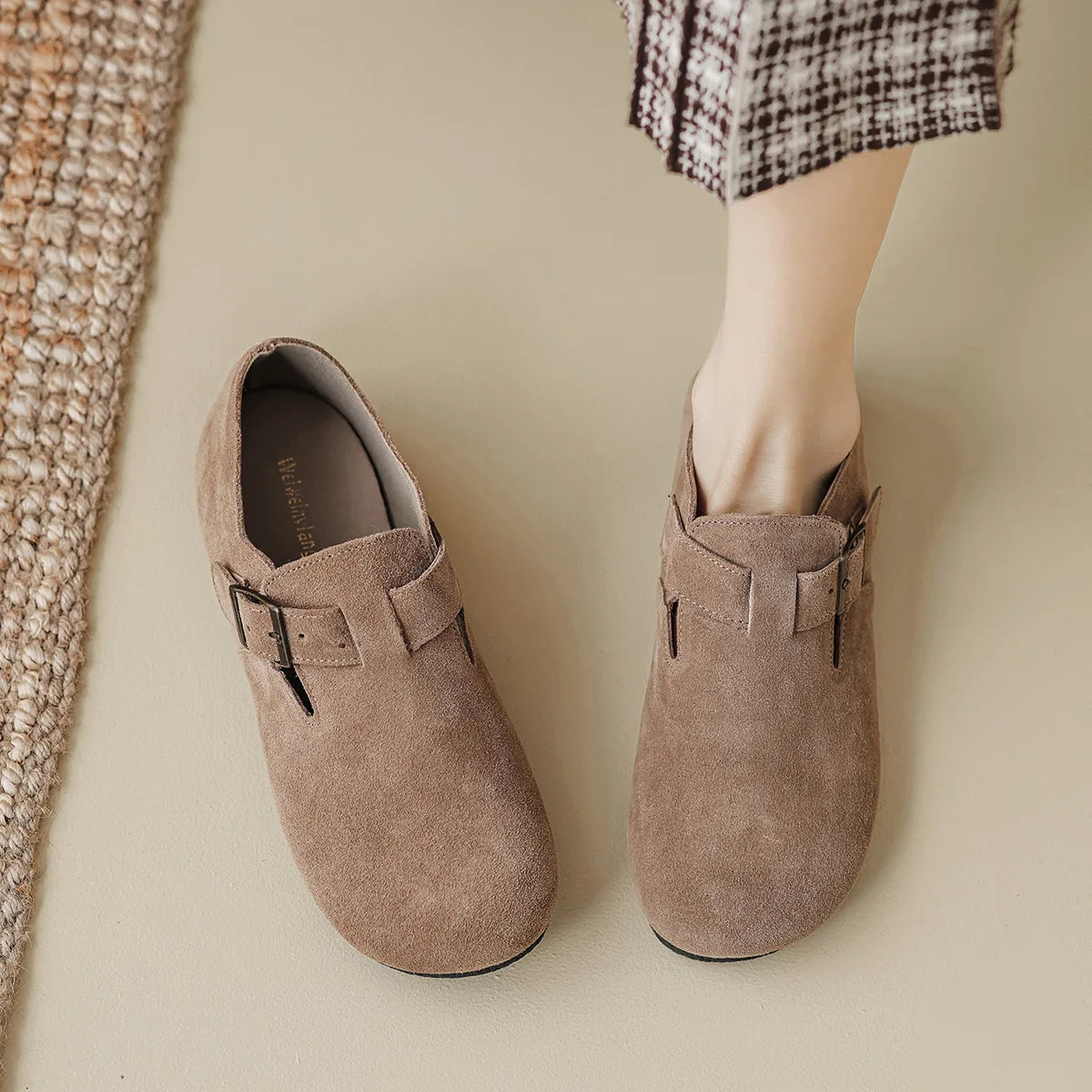 2023 Spring and Autumn Women’s Flat Shoes Genuine cowhide Fashion mary jane Ladies casual leather shoes boat shoes