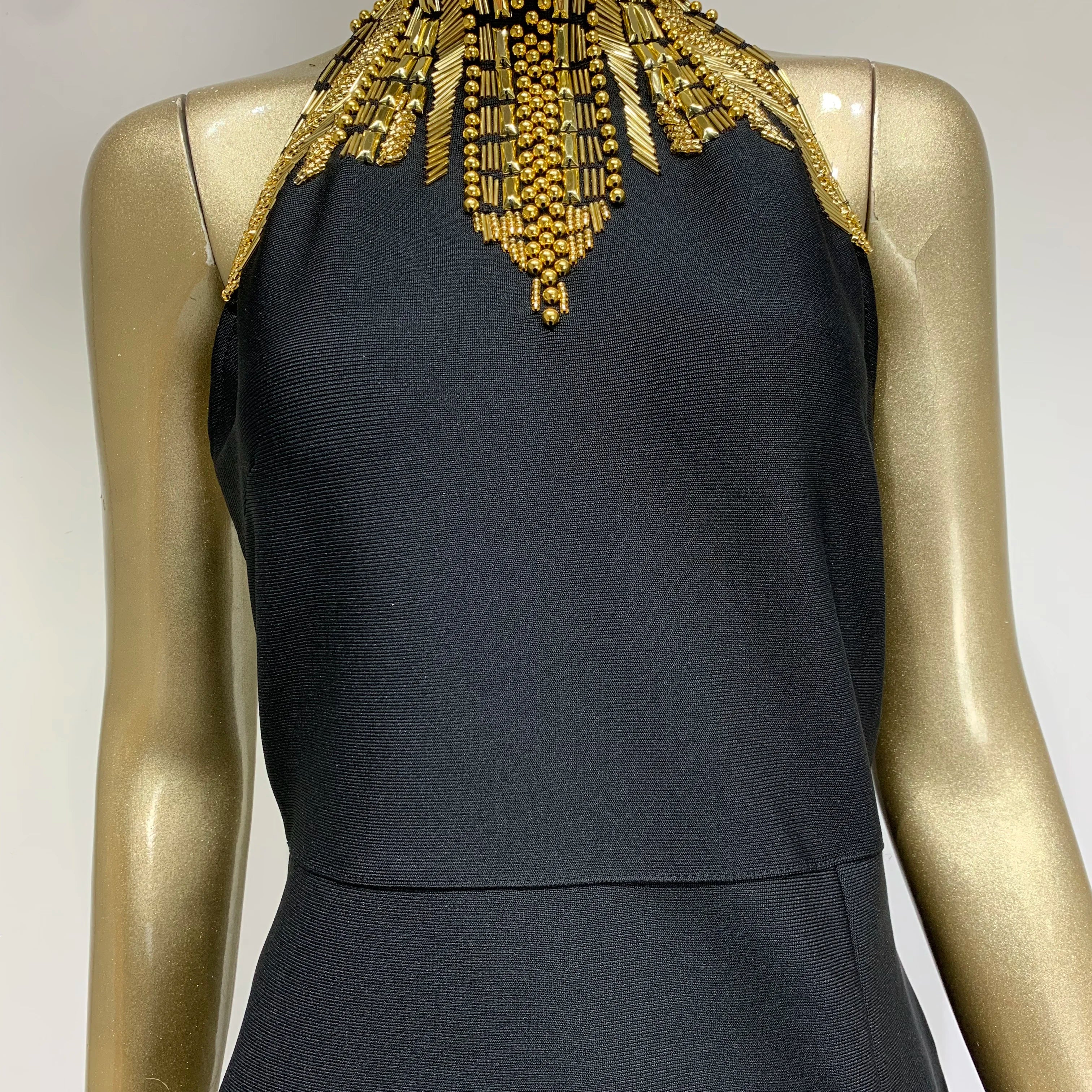 Women Celebrity Sexy Turtleneck Beading Patchwork Black Maxi Long Bodycon Bandage Dress 2025 Elegant Evening Club Party Outfit