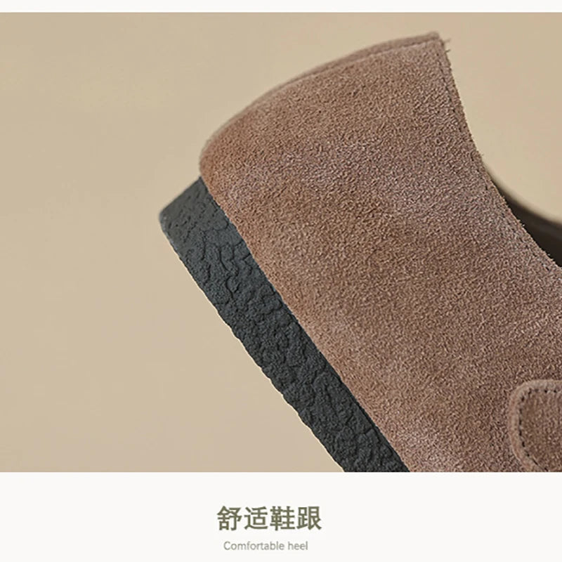 2023 Spring and Autumn Women’s Flat Shoes Genuine cowhide Fashion mary jane Ladies casual leather shoes boat shoes