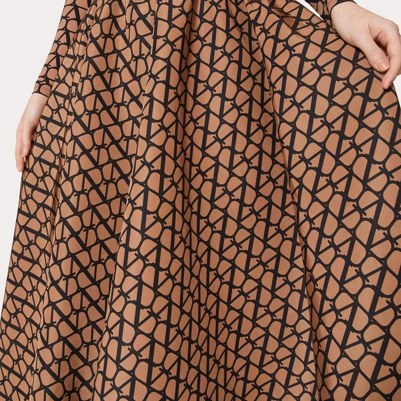 ALSEY The Same Counter Fashion Women Half Skirt 2024 Spring and Summer New Senior Grid Design In The Long Skirt