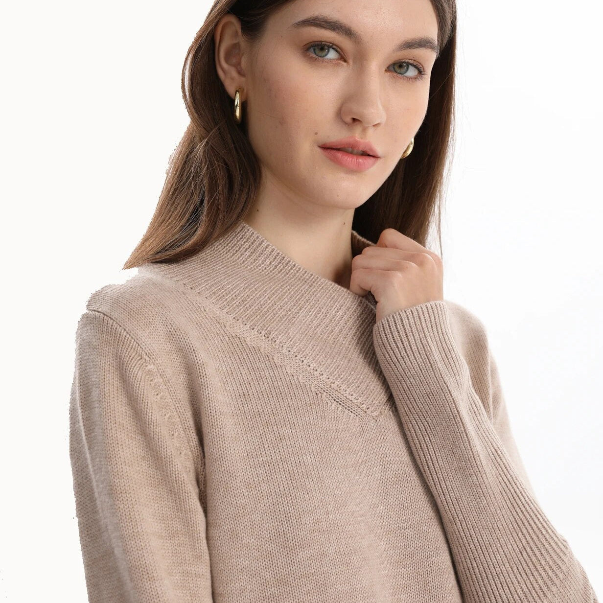 AP Sweaters 2024 Fall Women  V Neck Sweater Lady Clothes Big Girls Top Soft Black Patchwork, #2005 AMAIO