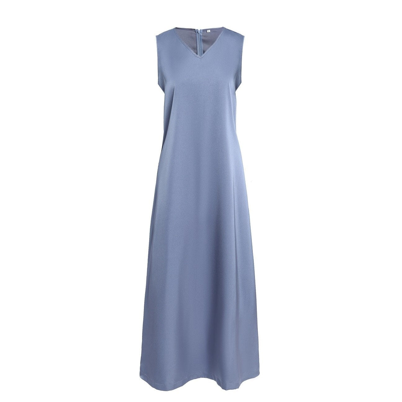 AP V Neck Satin Maxi Dress Rib Modal Mock Neck Top 2024 Fall High Quality Women Dress Three Colors, #2001 AMAIO