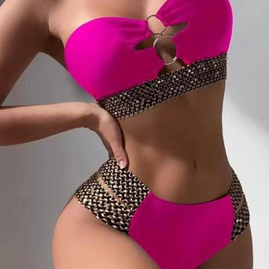Sexy One Shoulder Strapped Print Swimwear - Push UP High Cut One Piece Swimsuit Monokini Backless Bathing Suit 7601 NO 3