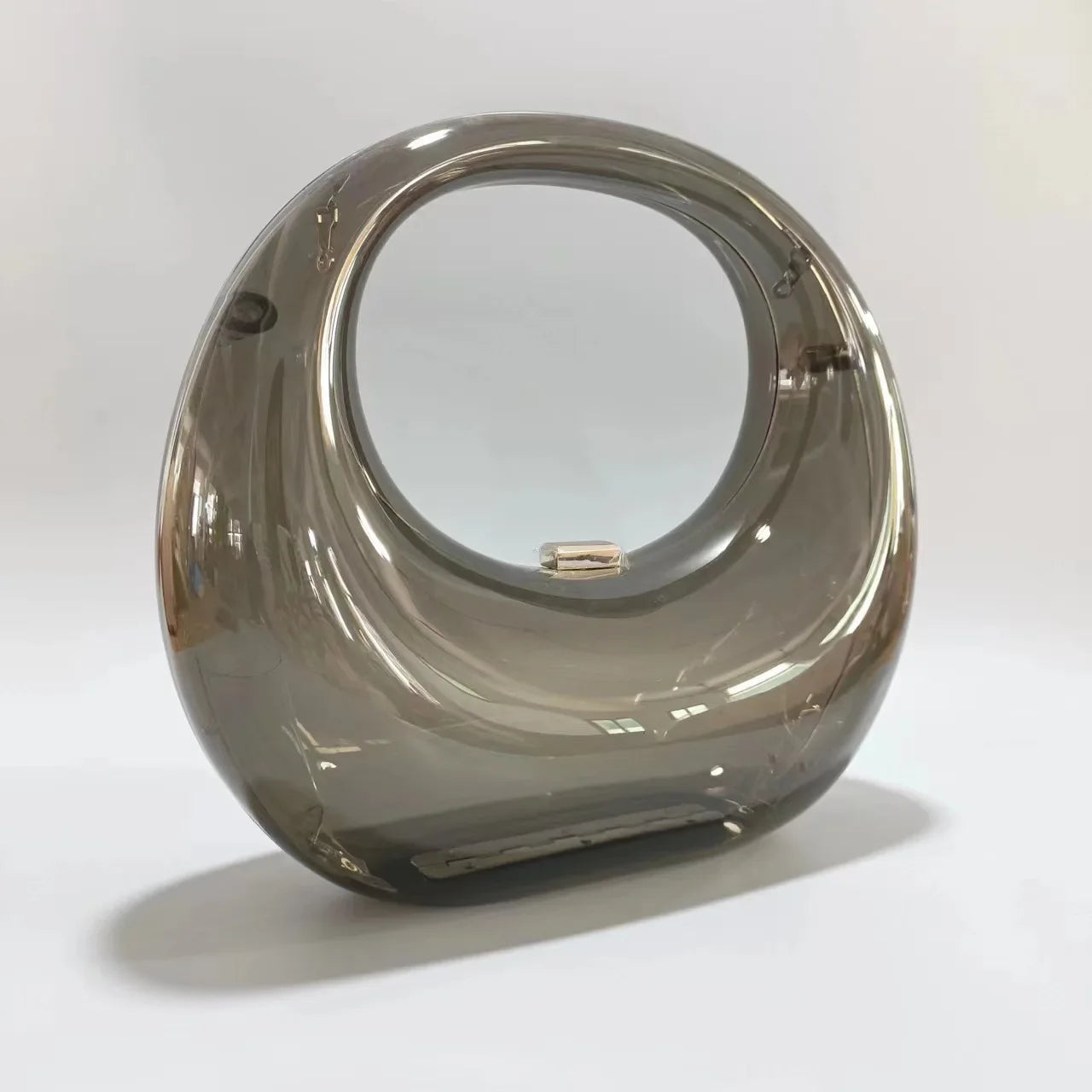 Acrylic Women Bags Luxury Designer Handbags Personality Handbag Dresses Suitcase Clear Beach Bag Bucket Brown S