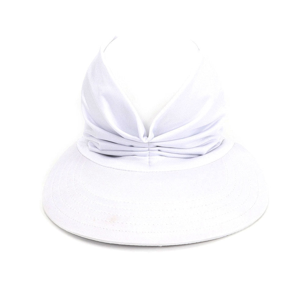 Aettechgd 2024 New Women's Summer Hat Outdoor UV Protection Sun Visor Hat Empty Top Hat Travel Seaside Beach Hat Sunscreen White