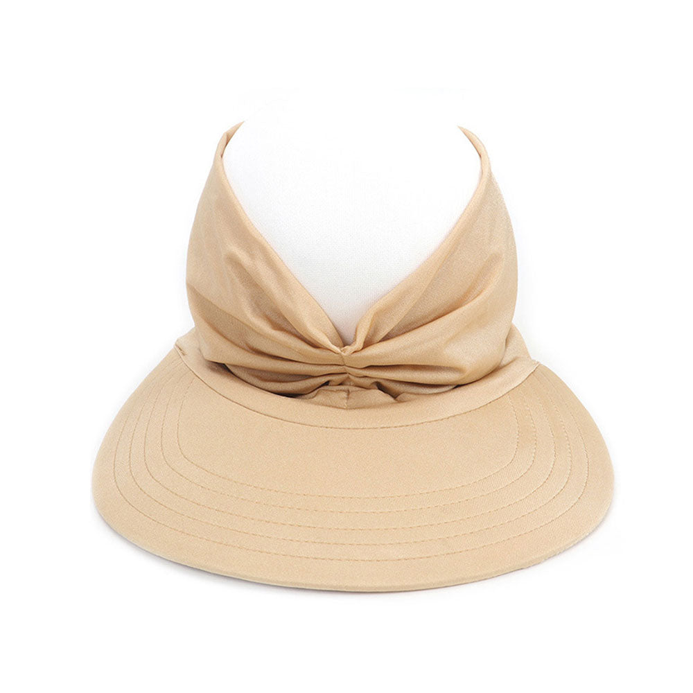Aettechgd 2024 New Women's Summer Hat Outdoor UV Protection Sun Visor Hat Empty Top Hat Travel Seaside Beach Hat Sunscreen Beige