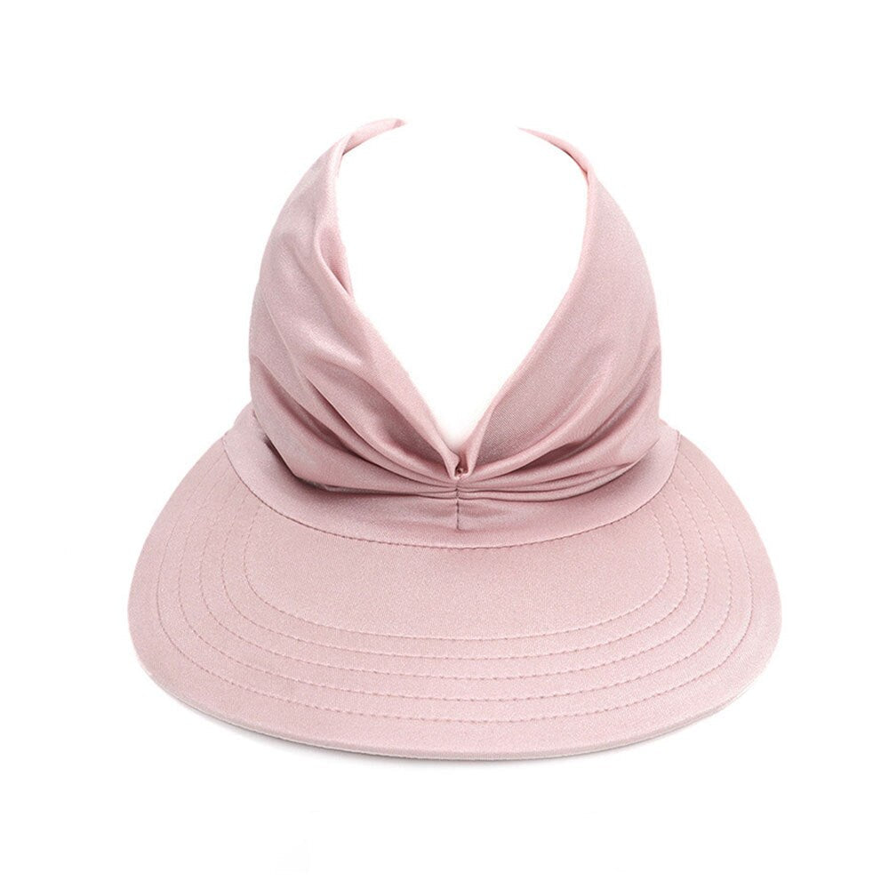Aettechgd 2024 New Women's Summer Hat Outdoor UV Protection Sun Visor Hat Empty Top Hat Travel Seaside Beach Hat Sunscreen Pink