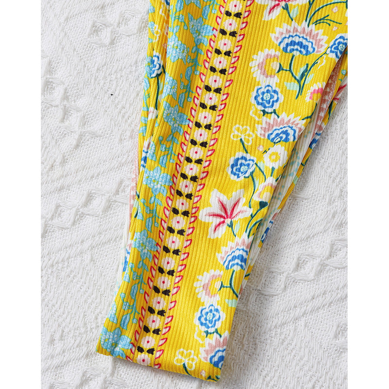 American Style Printed Sub-system Belt Swimsuit