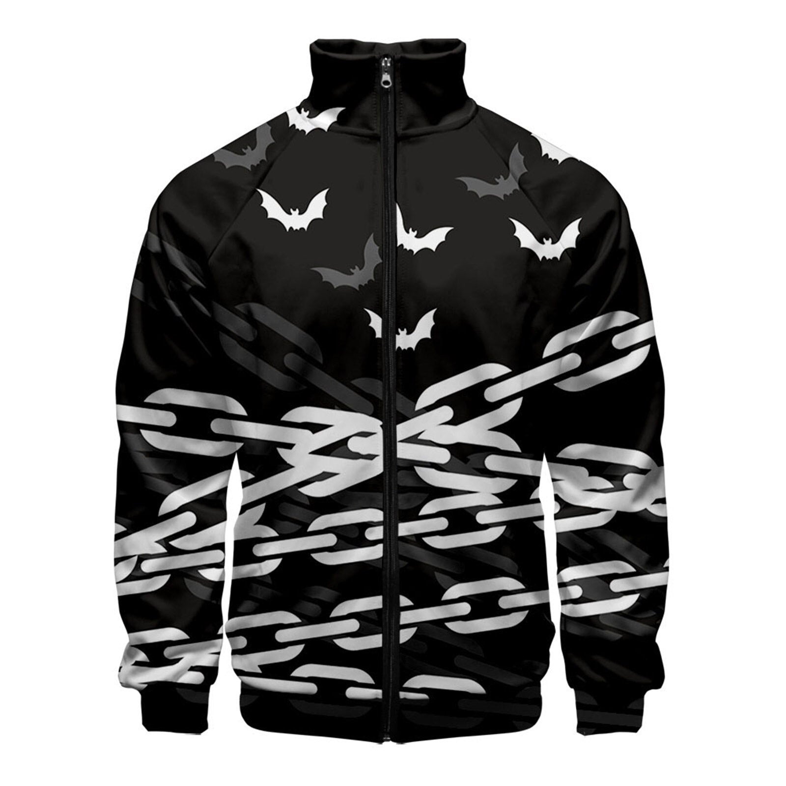 Athletic Hoodless Sweetshirts Halloween Jacket Lightweight Softshell Coat Relaxation Sportwear Zipper Male Tops Fleece Sweaters