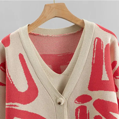 Autumn Fashion Designer 3 Piece Women Cardigan Tracksuits Letters Knitted Pocket Harem Pant Sets Ladies Sweater Cloth Suits