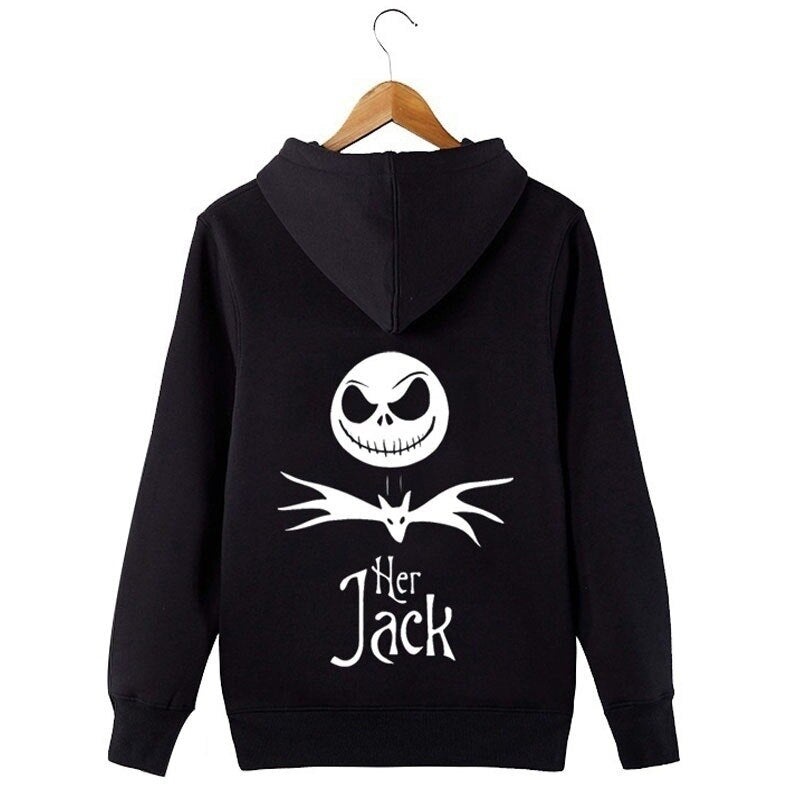 Autumn Jack and Sally Couple Hoodies Halloween Before Christmas Jackets Man Women Couple Hoody 1