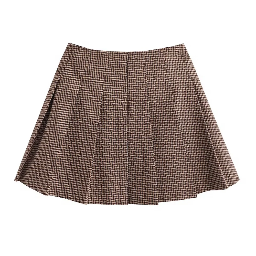 Autumn Loose and Slim Suit Coat Leather Buckle Decoration Wide Pleated Skirt Pants Two Piece Set