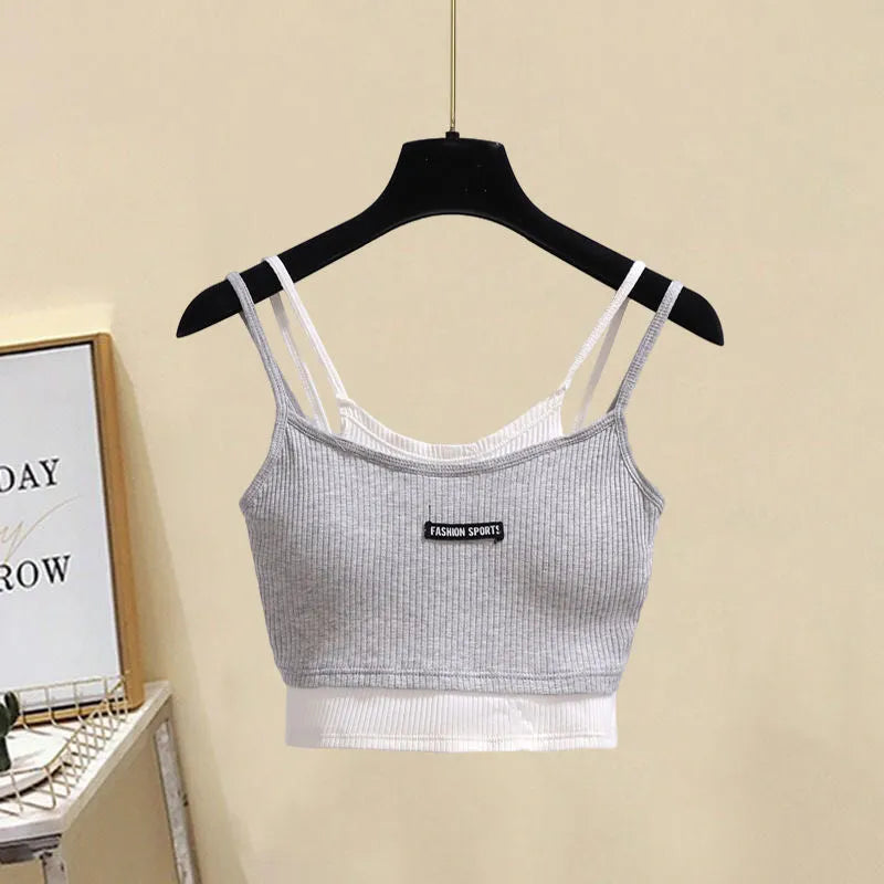 Autumn New Loose Casual Shirt Personalized Bra Work Clothes Wide Leg Trousers Three Piece Elegant Women's Pants Set gray bra