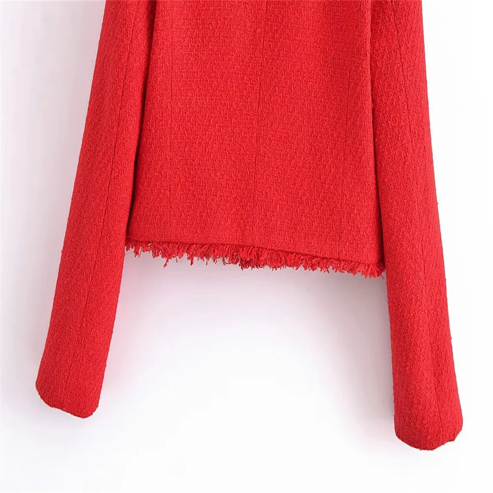 Autumn New Women's Wear European and American Style Fashion Coarse Jacket Coat